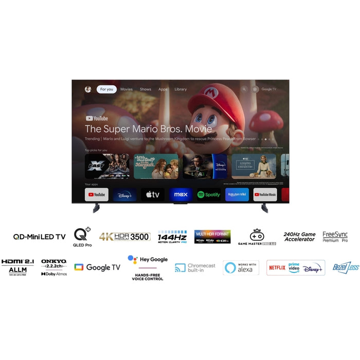 TCL 85C855K 85 Inch C855K 4K UHD HDR QLED Mini LED Smart Google TV 2024 85 Inch