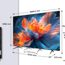 TCL 85T8C-UK 85 Inch T8C 4K QLED Ultra HD HDR Smart Google TV with 144Hz Motion Clarity Pro and Onkyo 2.1 sound 2025 85 Inch