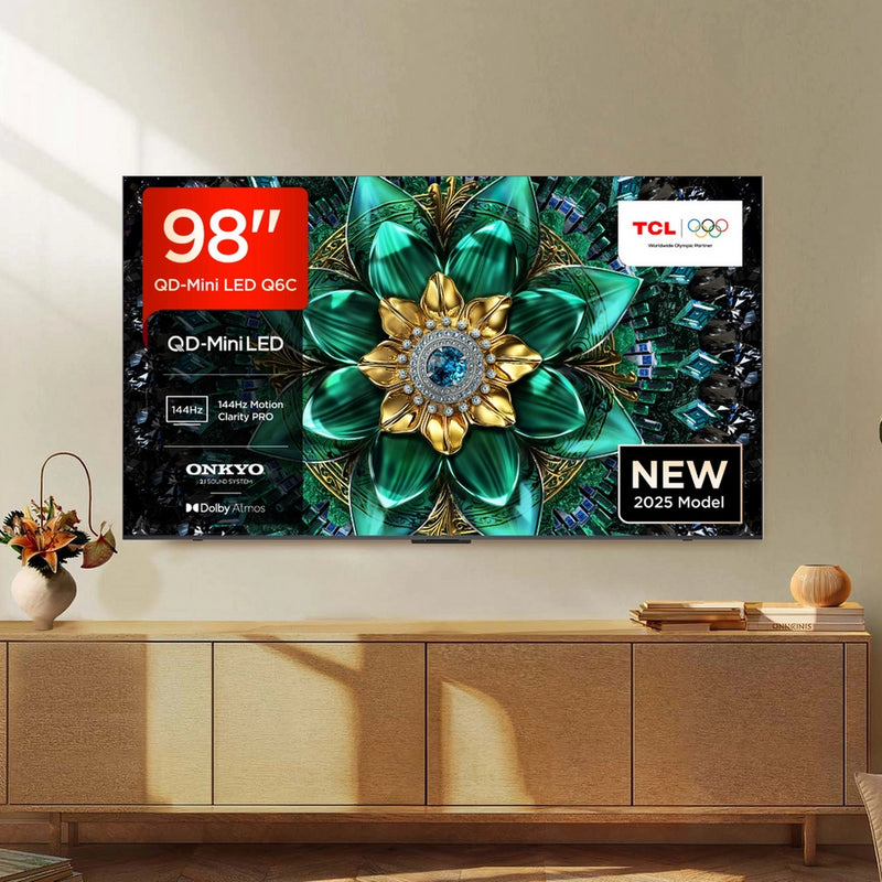 TCL 98Q6C-UK 98 Inch Q6C 4K Ultra HD HDR QD-Mini LED Smart Google TV 2025 98 Inch