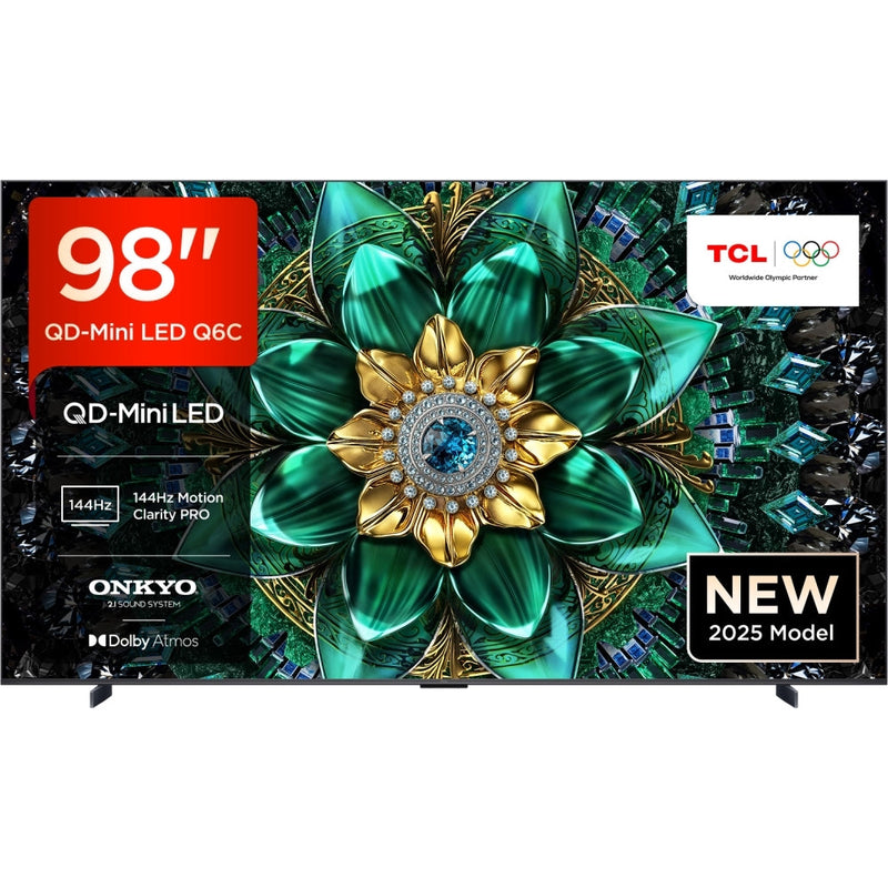 TCL 98Q6C-UK 98 Inch Q6C 4K Ultra HD HDR QD-Mini LED Smart Google TV 2025 98 Inch