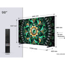 TCL 98Q7C-UK 98 Inch Q7C 4K Ultra HD HDR QD-Mini LED Smart Google TV 2025 98 Inch