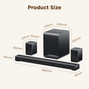 TCL S65K-UK 5.1ch Dolby Atmos & DTS:X Soundbar with Wireless Subwoofer - Black
