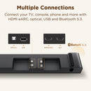 TCL S65K-UK 5.1ch Dolby Atmos & DTS:X Soundbar with Wireless Subwoofer - Black