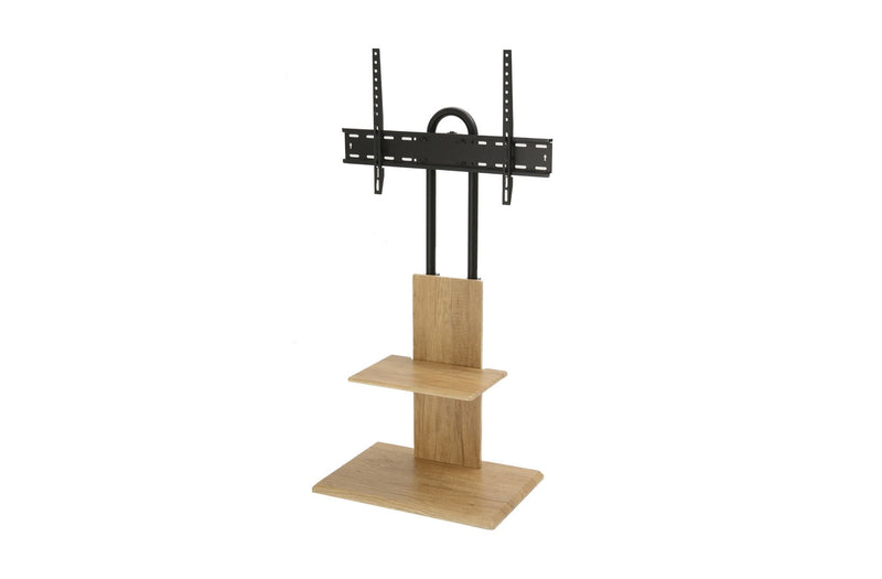 TTAP FS2 Floor Pedestal TV Stand for 32 to 65 Inches TVs Oak Oak
