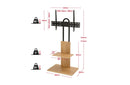 TTAP FS2 Floor Pedestal TV Stand for 32 to 65 Inches TVs Oak Oak