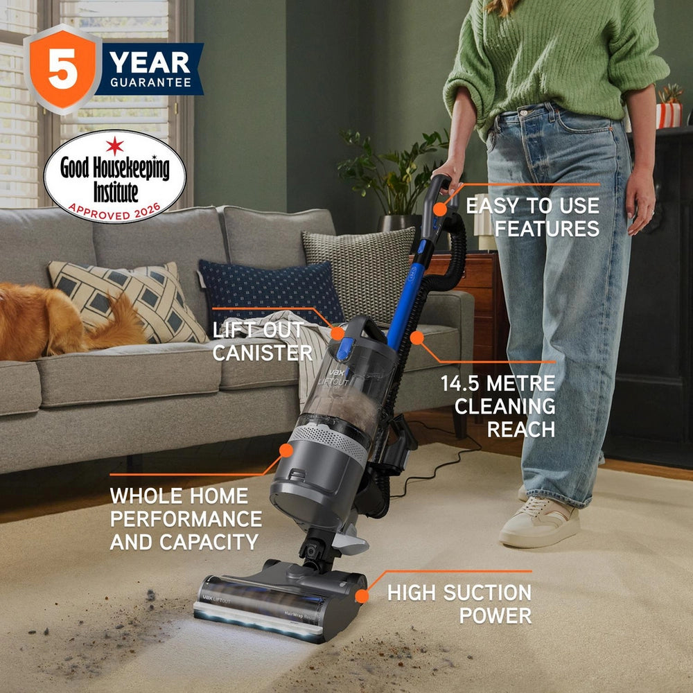 Vax LiftOut Reach Pet CDUP-LOXR Corded Upright Vacuum - Graphite Blue