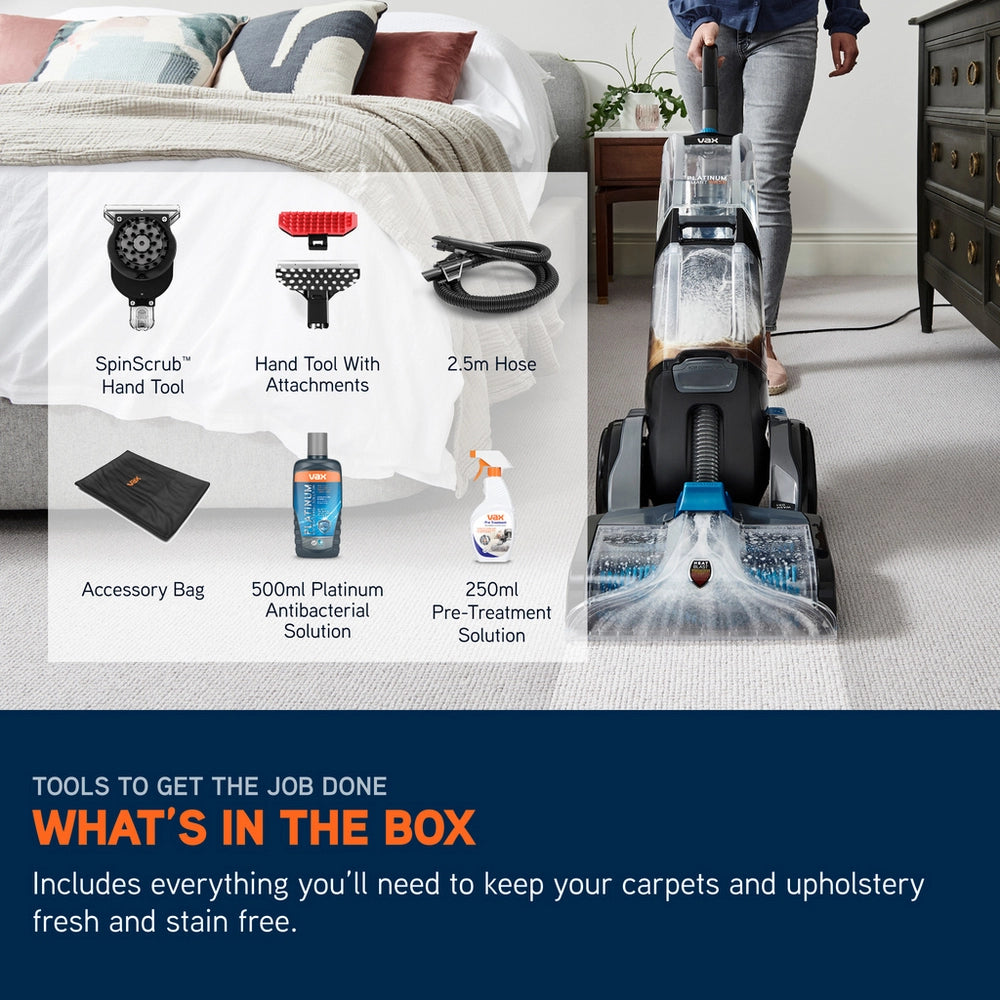 Vax Platinum SmartWash CDCW-SWXS Carpet Cleaner - Charcoal and Blue