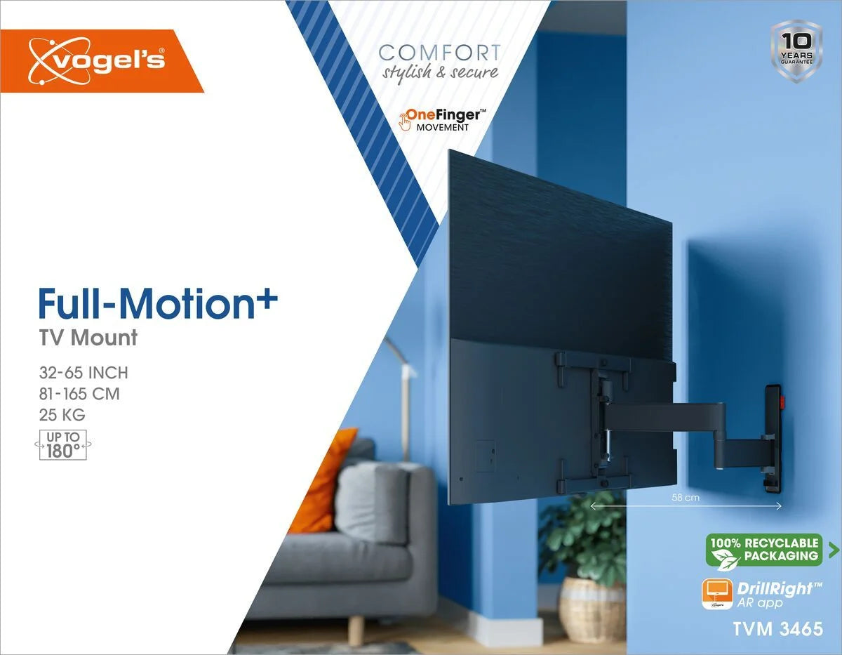 Vogels Comfort TVM 3465 Full-Motion TV Wall Mount from 32 to 65 inches - Open Box Clearance