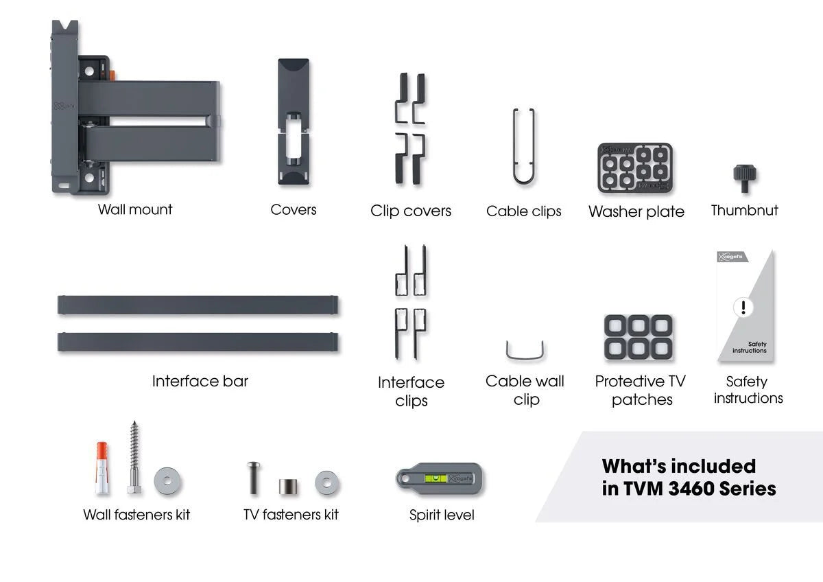 Vogels Comfort TVM 3465 Full-Motion TV Wall Mount from 32 to 65 inches - Open Box Clearance