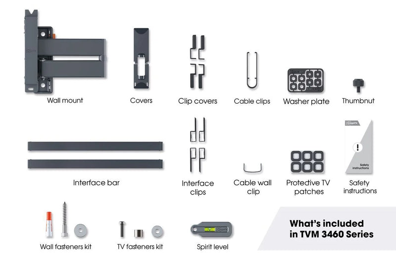 Vogels Comfort TVM 3465 Full-Motion TV Wall Mount from 32 to 65 inches - Open Box Clearance