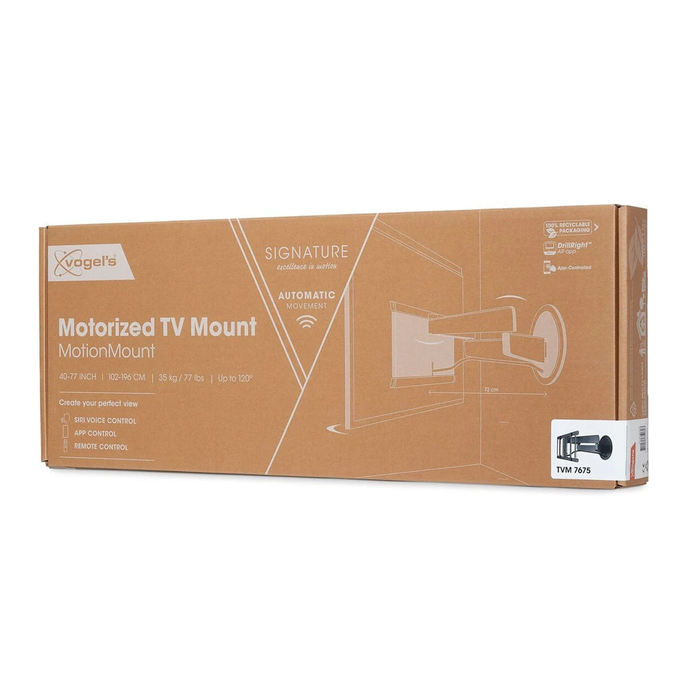 Vogels TVM 7675 (Black) 40 - 77 inch Motorised Cantilever TV Bracket with SOUND 3550 Sound Bar Mount Package