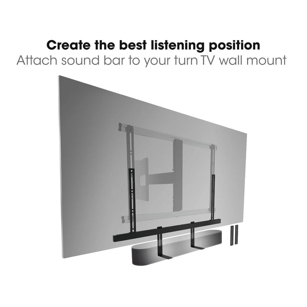 Vogels TVM 7675 (Black) 40 - 77 inch Motorised Cantilever TV Bracket with SOUND 3550 Sound Bar Mount Package