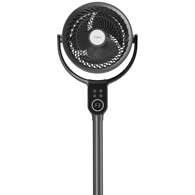 Vybra Oscillator Dual Height Tilt and Swing Fan Graphite Black