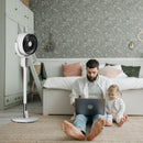 Vybra Oscillator Dual Height Tilt and Swing Fan White White