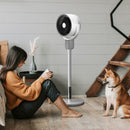 Vybra Oscillator Dual Height Tilt and Swing Fan White White