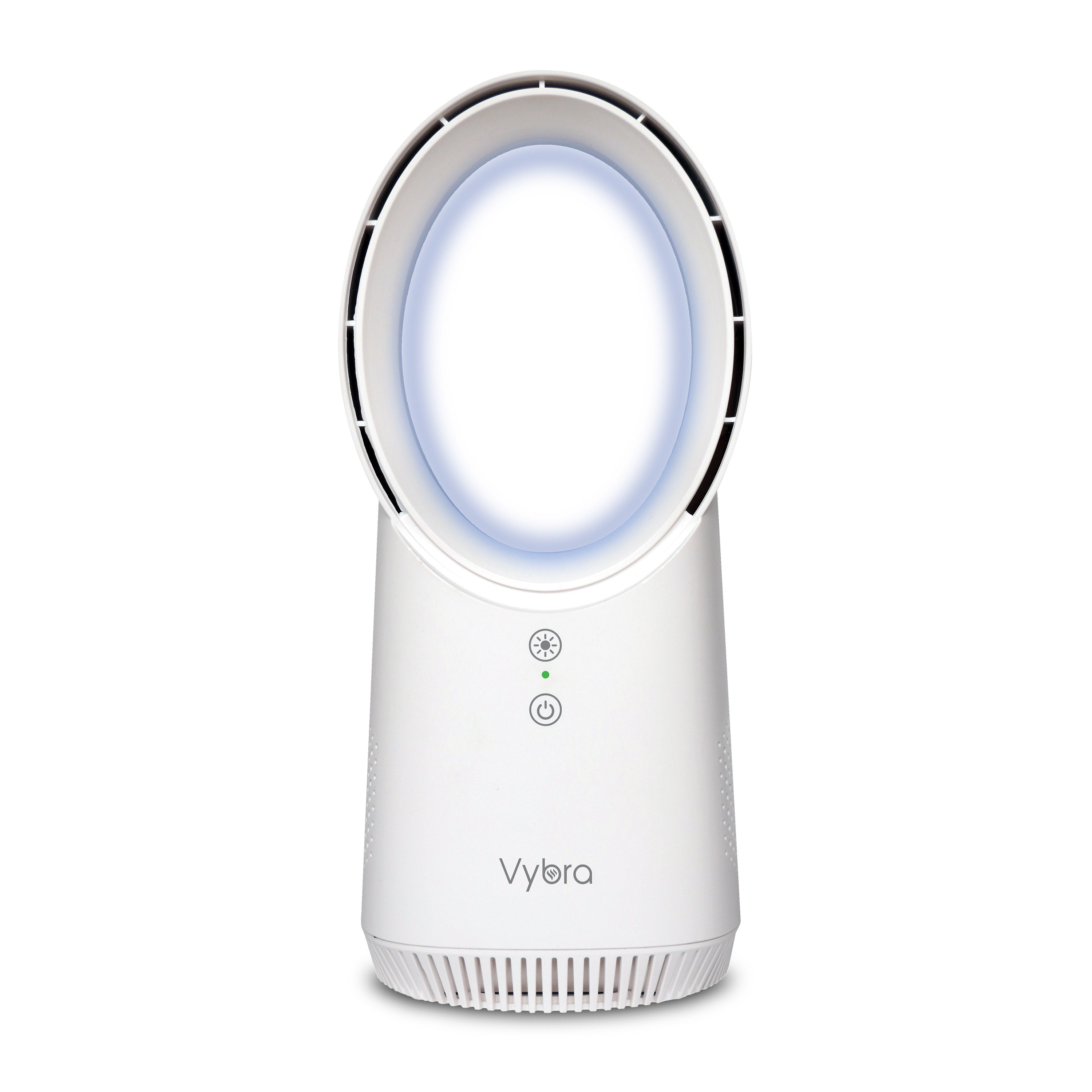 Vybra Solo Rechargeable Bladeless and Cordless Desktop Fan White White