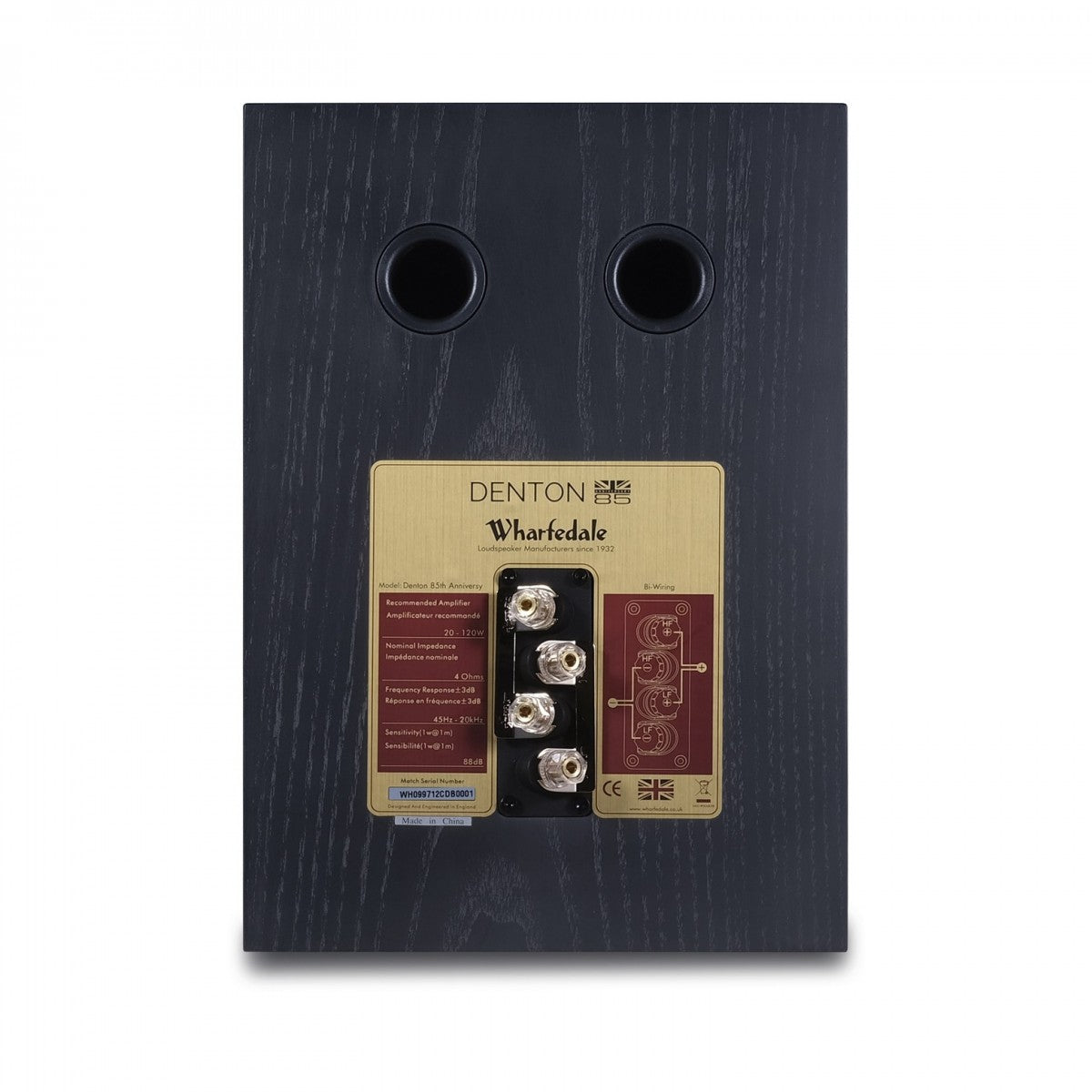 Wharfedale Denton 85 Bookshelf Speakers Pair - Black Oak Black