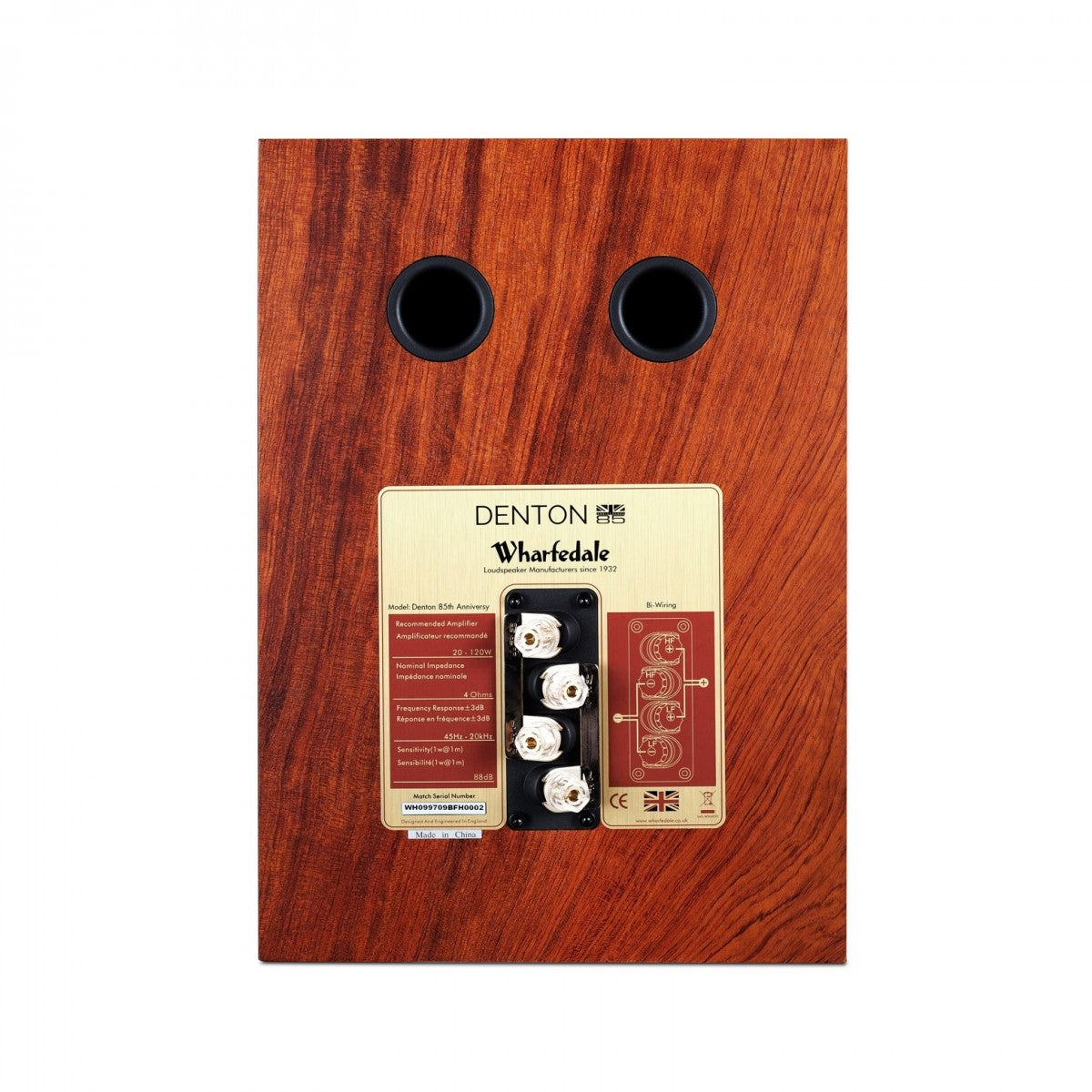 Wharfedale Denton 85 Bookshelf Speakers Pair - Mahogany Mahogany