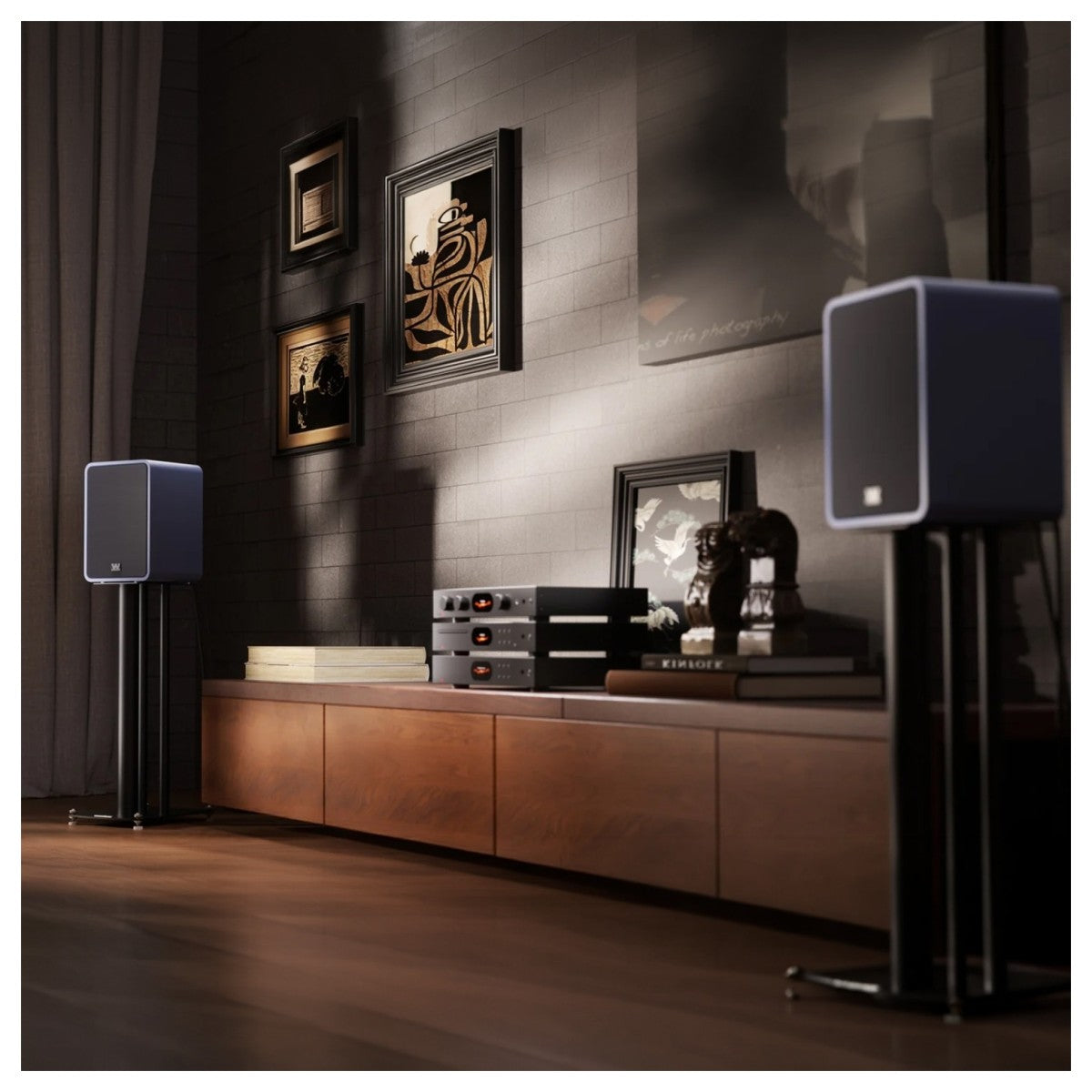 Wharfedale Denton 1S Bookshelf Speakers Pair - Blue