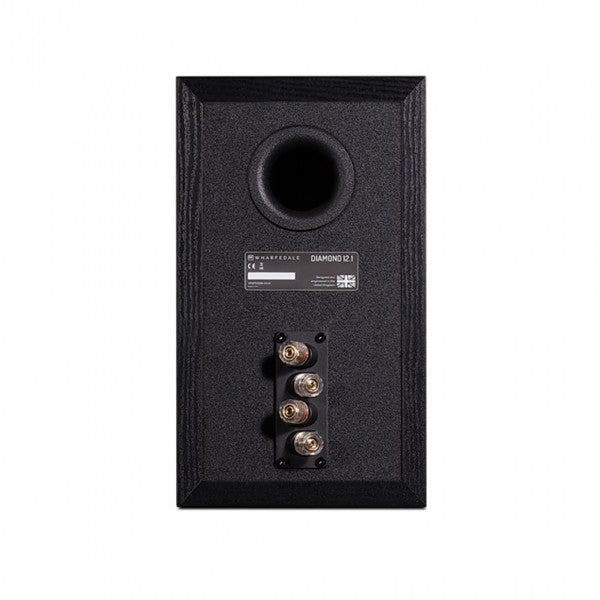Wharfedale Diamond 12.1 Compact 2 way Standmount Bookshelf speaker (pair) Black Oak Open Box Clearance