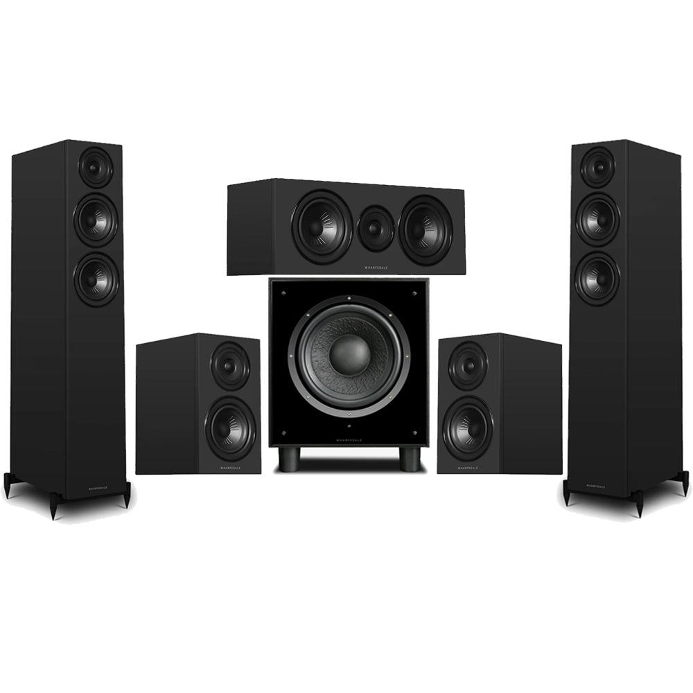 Wharfedale Diamond 12.3i HCP 5.1 Home Cinema Speaker Package - Black Black