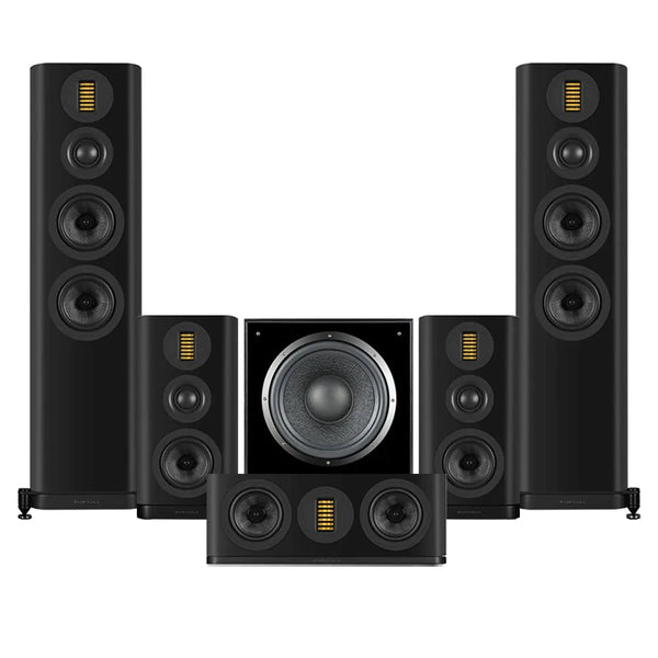 Wharfedale EVO 5.4 HCP 5.1 Surround Sound Home Cinema Speakers Package Black Black