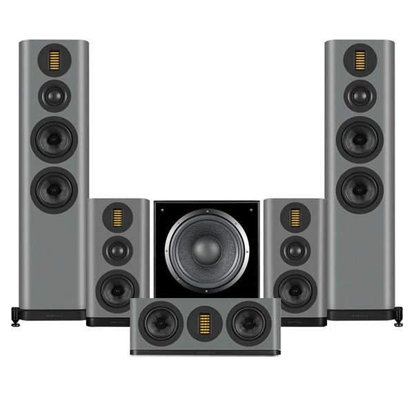 Wharfedale EVO 5.4 HCP 5.1 Surround Sound Home Cinema Speakers Package Lunar Grey Grey