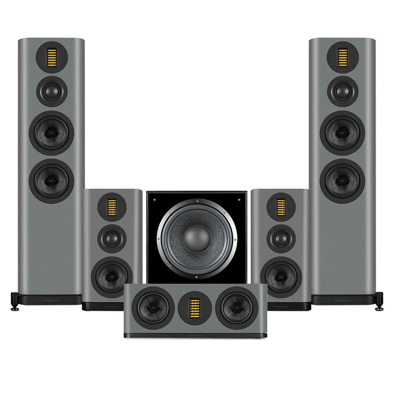Wharfedale EVO 5.4 HCP 5.1 Surround Sound Home Cinema Speakers Package Lunar Grey Grey
