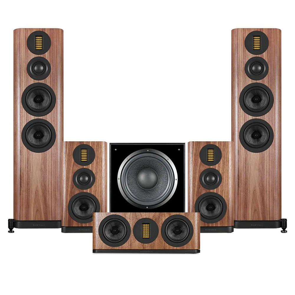 Wharfedale EVO 5.4 HCP 5.1 Surround Sound Home Cinema Speakers Package Walnut Walnut