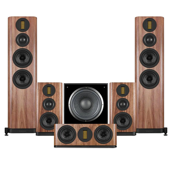 Wharfedale EVO 5.4 HCP 5.1 Surround Sound Home Cinema Speakers Package Walnut Walnut