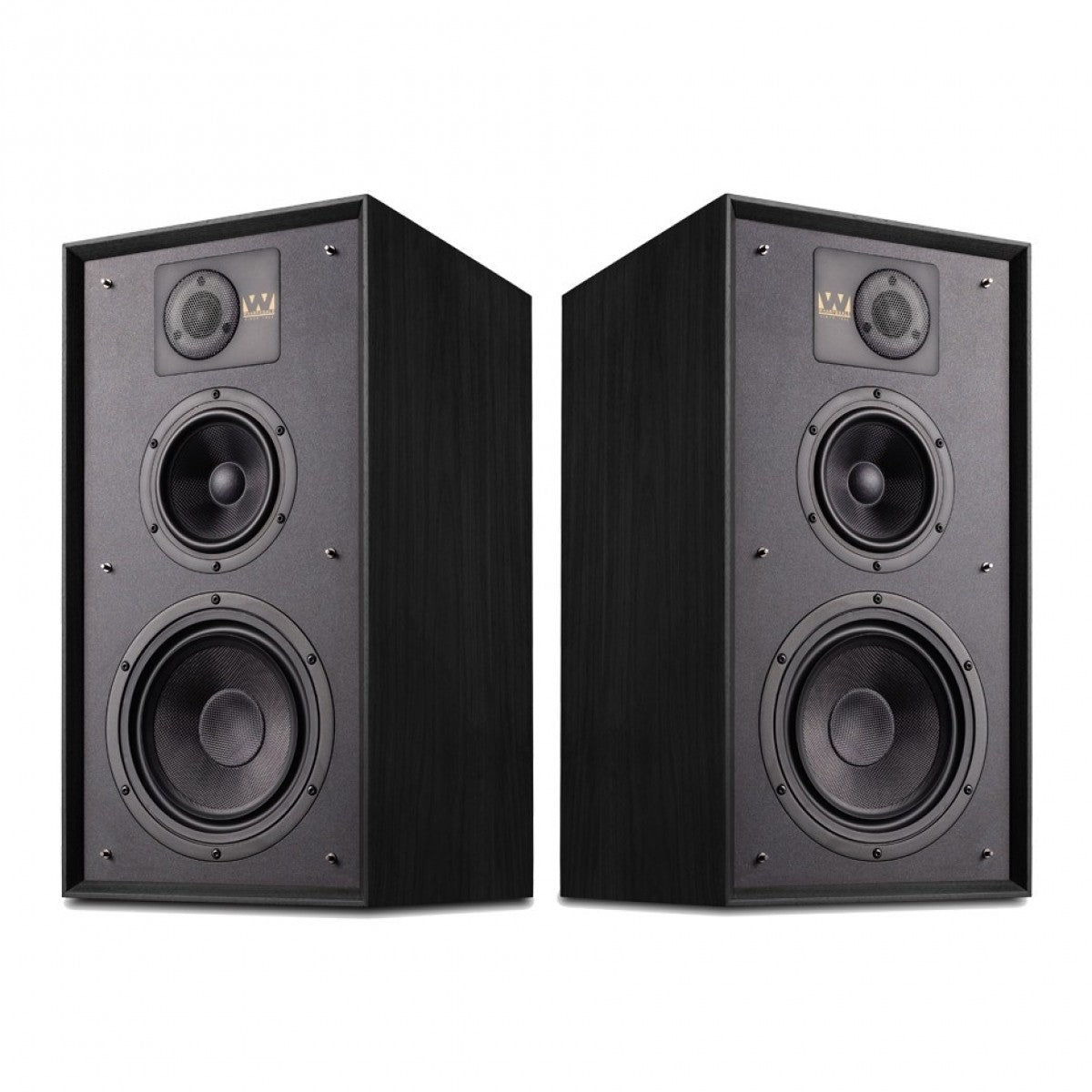Wharfedale Linton Heritage Standmount Bookshelf Speakers Pair - Black Oak Black