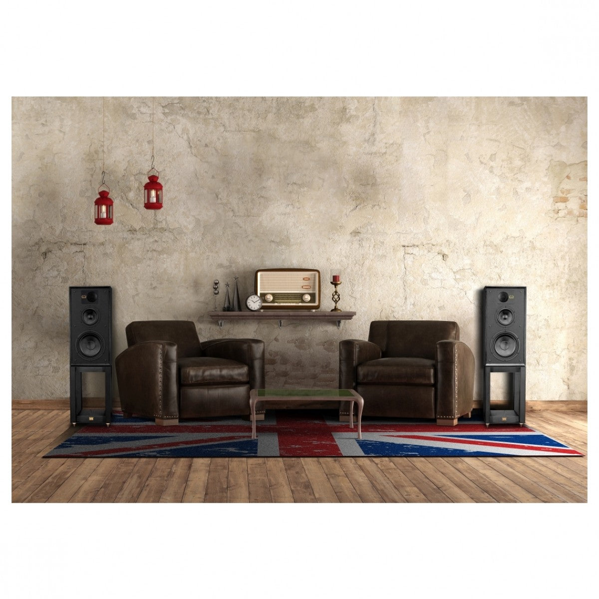 Wharfedale Linton Heritage Standmount Bookshelf Speakers Pair - Black Oak Black