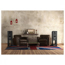 Wharfedale Linton Heritage Standmount Bookshelf Speakers Pair - Black Oak Black