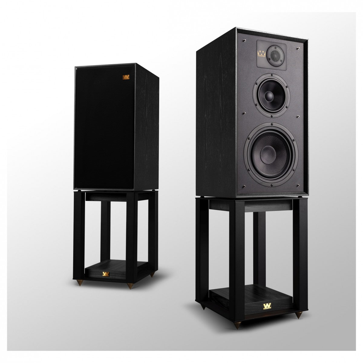 Wharfedale Linton Heritage Standmount Bookshelf Speakers Pair - Black Oak Black