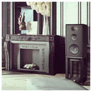 Wharfedale Linton Heritage Standmount Speakers with Matching Stands Mahogany - Ex-Display Clearance