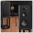 Wharfedale Linton Heritage Standmount Speakers with Matching Stands Mahogany - Ex-Display Clearance