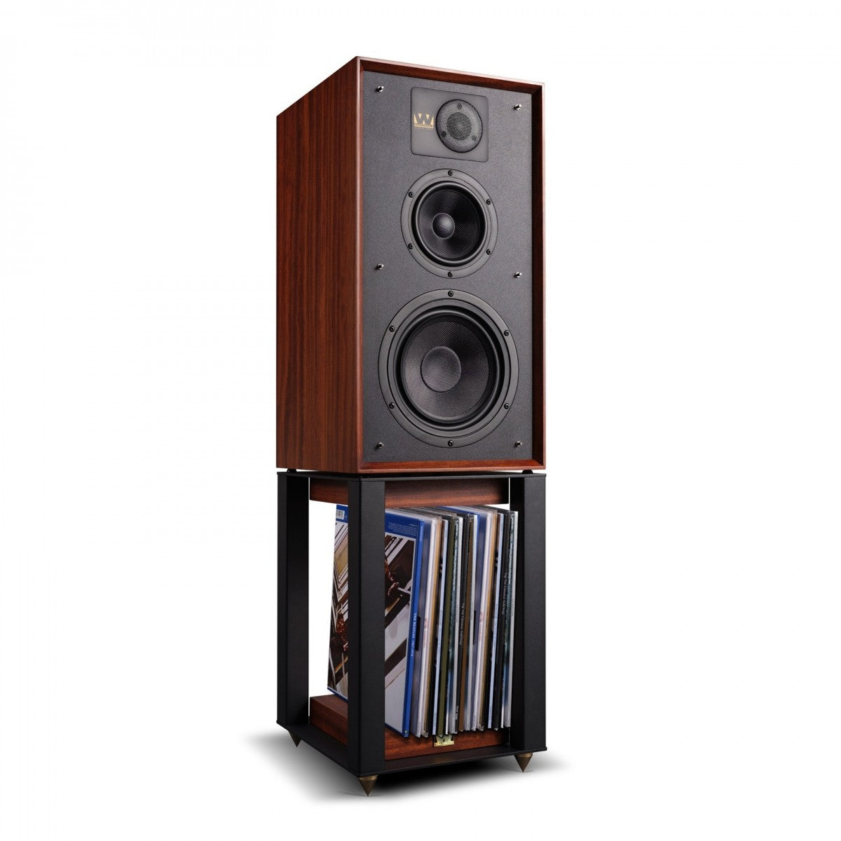 Wharfedale Linton Heritage Standmount Speakers with Matching Stands - Mahogany Mahogany