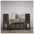 Wharfedale Linton Heritage Standmount Speakers with Matching Stands - Walnut Walnut