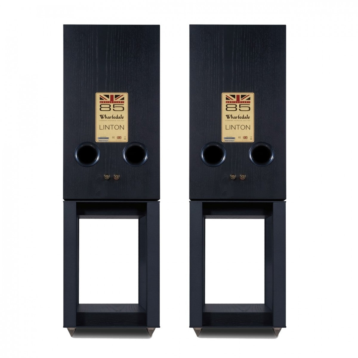 Wharfedale Linton Speaker Stands Pair for Linton and Super Linton Speakers - Black Oak Black