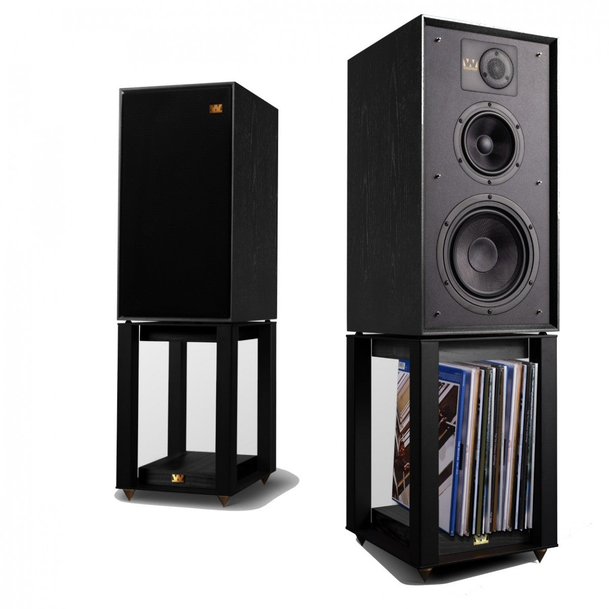 Wharfedale Linton Speaker Stands Pair for Linton and Super Linton Speakers - Black Oak Black