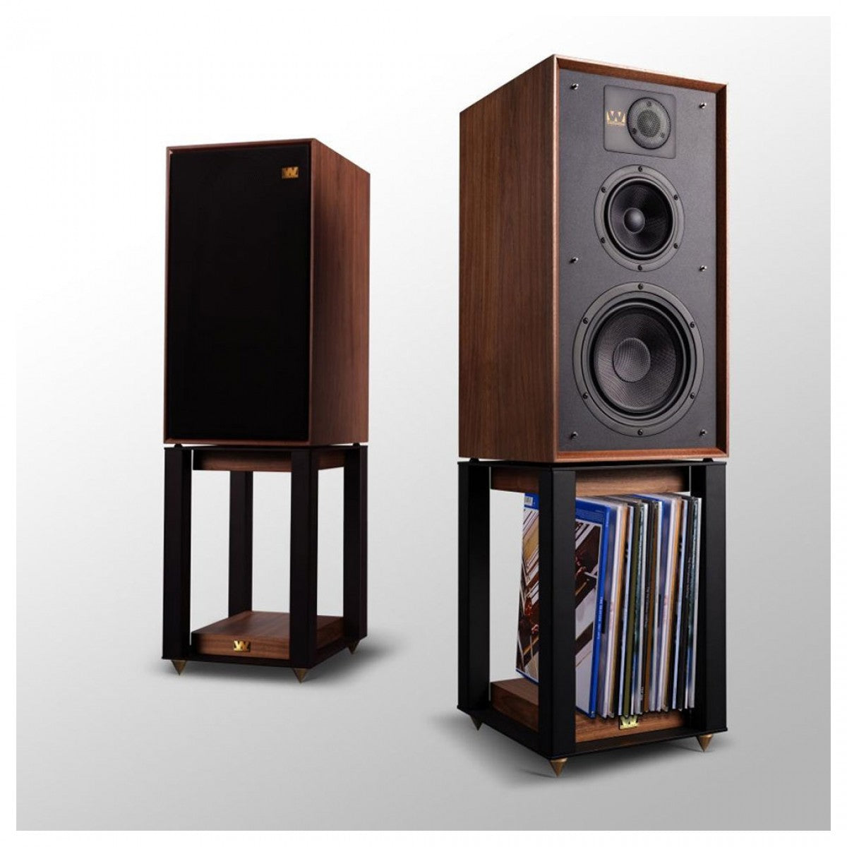 Wharfedale Linton Speaker Stands Pair for Linton & Super Linton Speakers Mahogany - Ex-Display Clearance