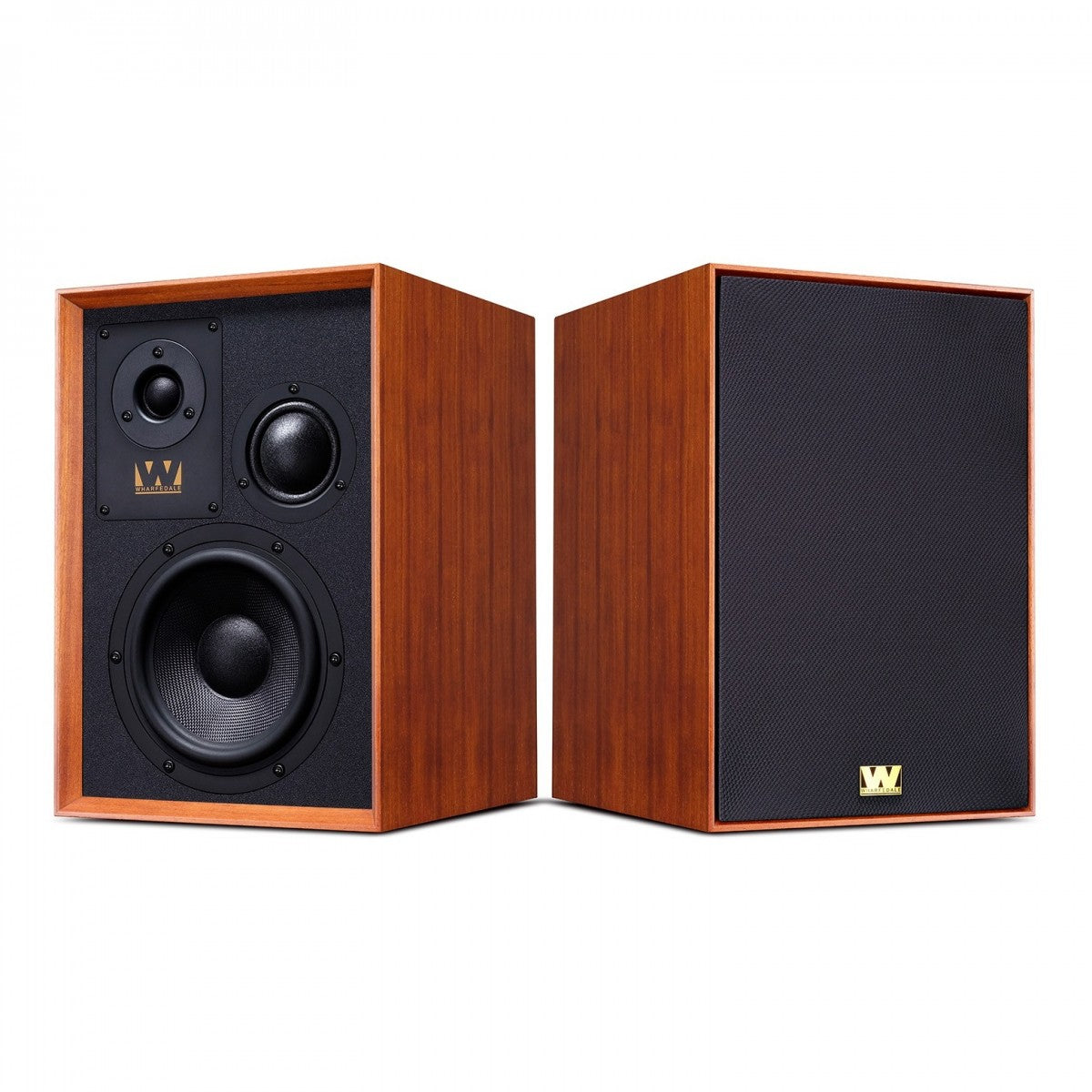 Wharfedale Super Denton Heritage Standmount Bookshelf Speakers Pair - Mahogany Mahogany