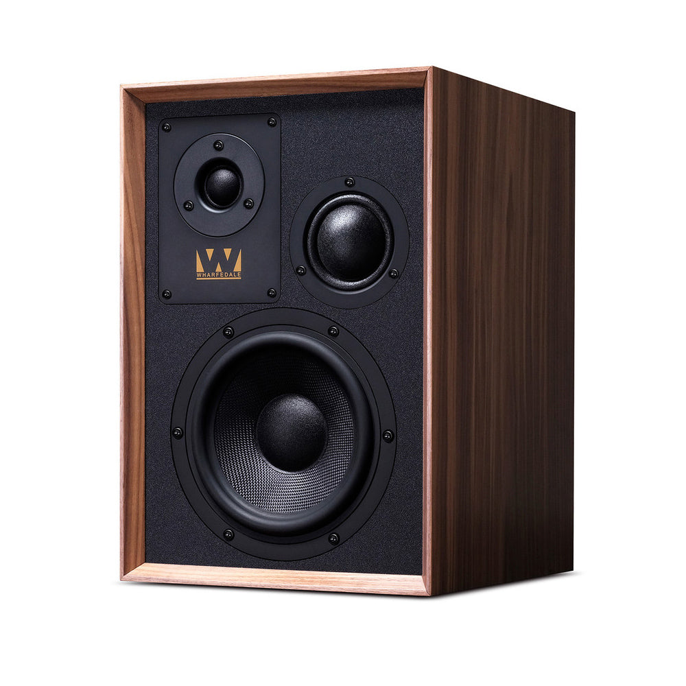 Wharfedale Super Denton Heritage Standmount Bookshelf Speakers Pair - Walnut Walnut