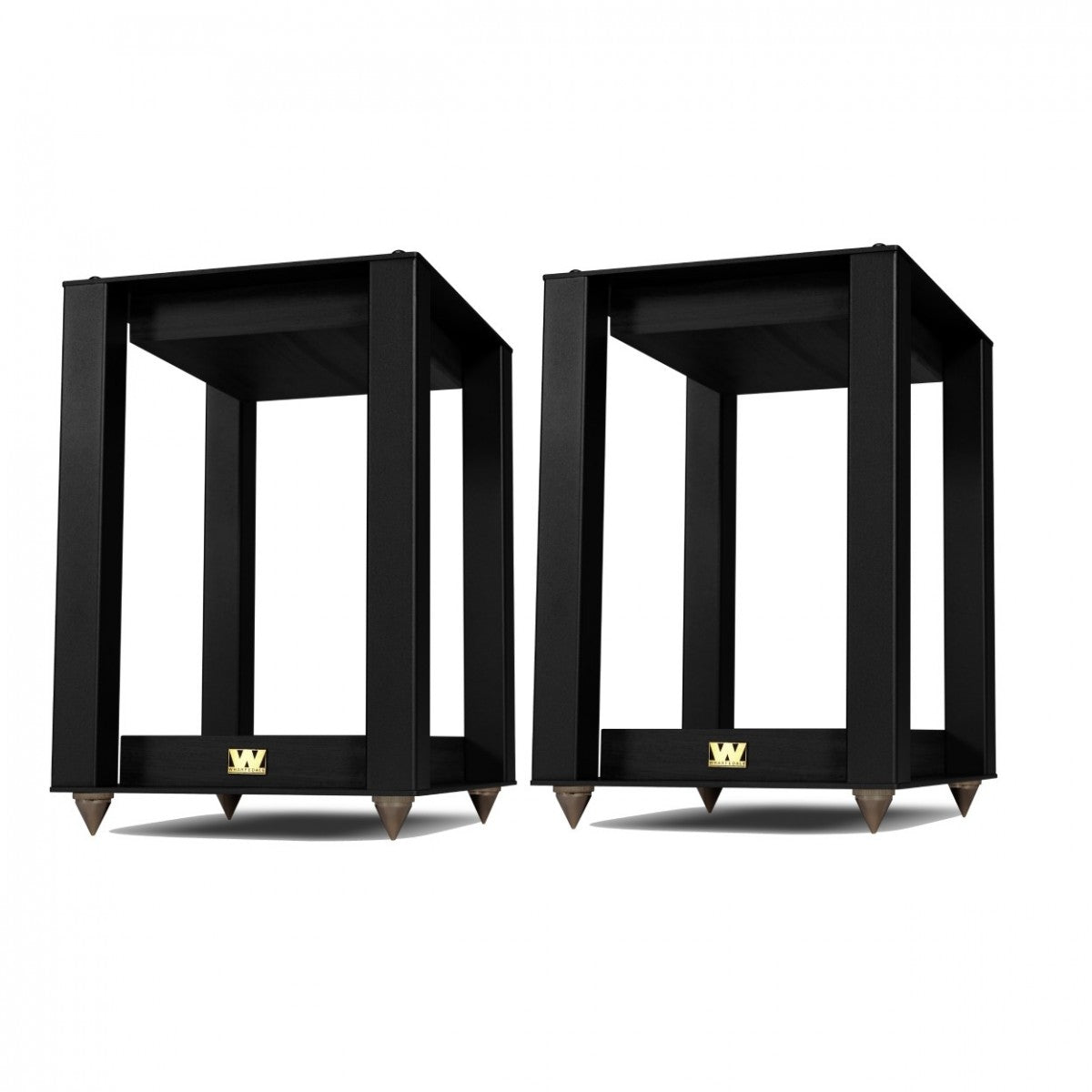 Wharfedale Super Linton Heritage Standmount Speakers with Matching Stands - Black Oak Black