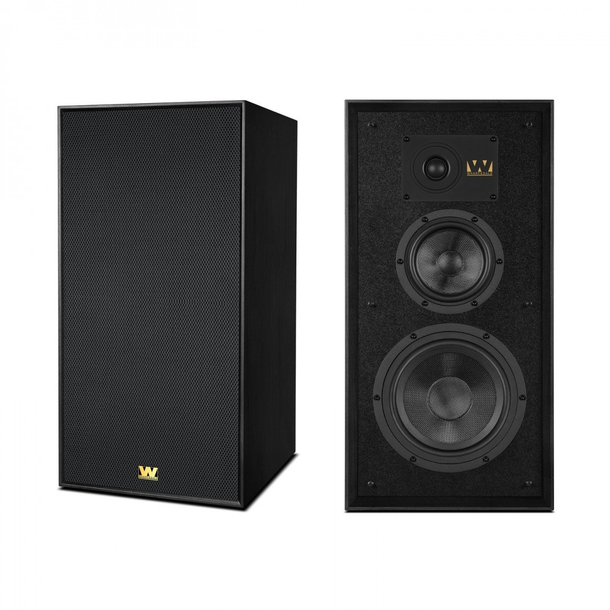 Wharfedale Super Linton Heritage Standmount Speakers with Matching Stands - Black Oak Black