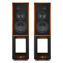 Wharfedale Super Linton Heritage Standmount Speakers with Matching Stands - Mahogany Mahogany