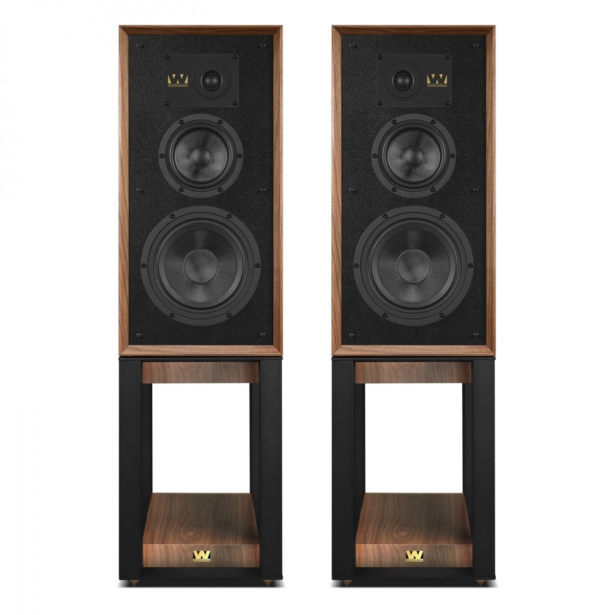 Wharfedale Super Linton Heritage Standmount Speakers with Matching Stands - Walnut Walnut