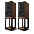 Wharfedale Super Linton Heritage Standmount Speakers with Matching Stands - Walnut Walnut