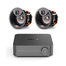 WiiM Amp Pro Streaming Stereo Amplifier Grey with JBL Studio 26IC In Ceiling Speakers Pair Package