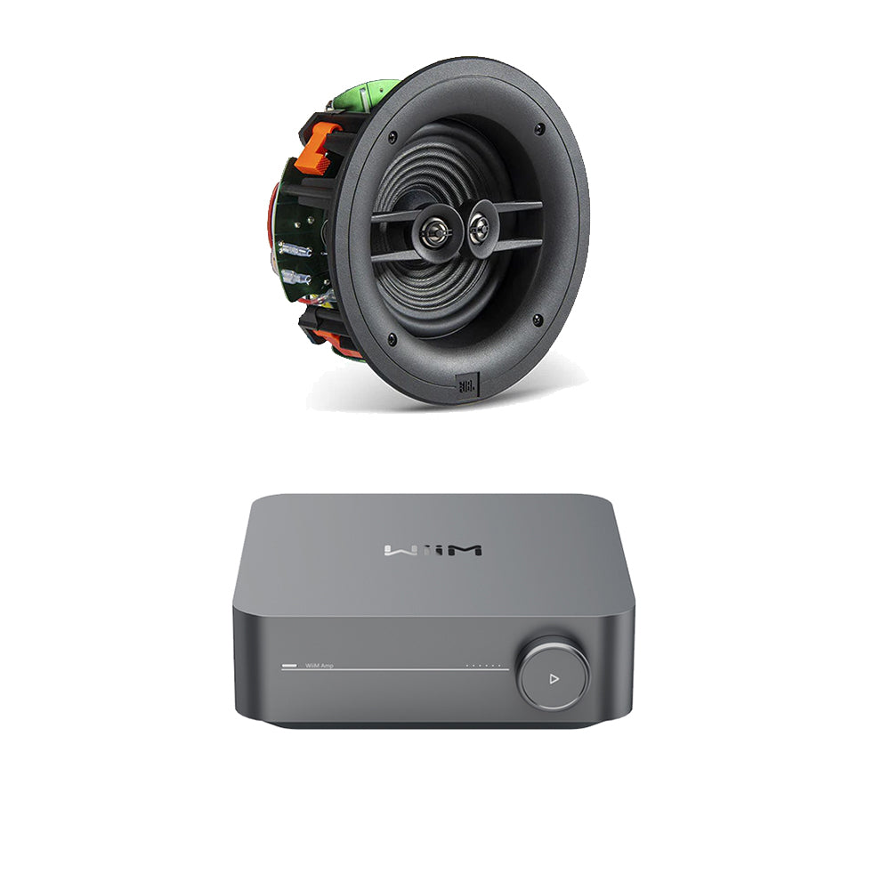 Wiim Amp Space Grey with JBL Stage 260CDT Stereo In-Ceiling Single Speaker Package